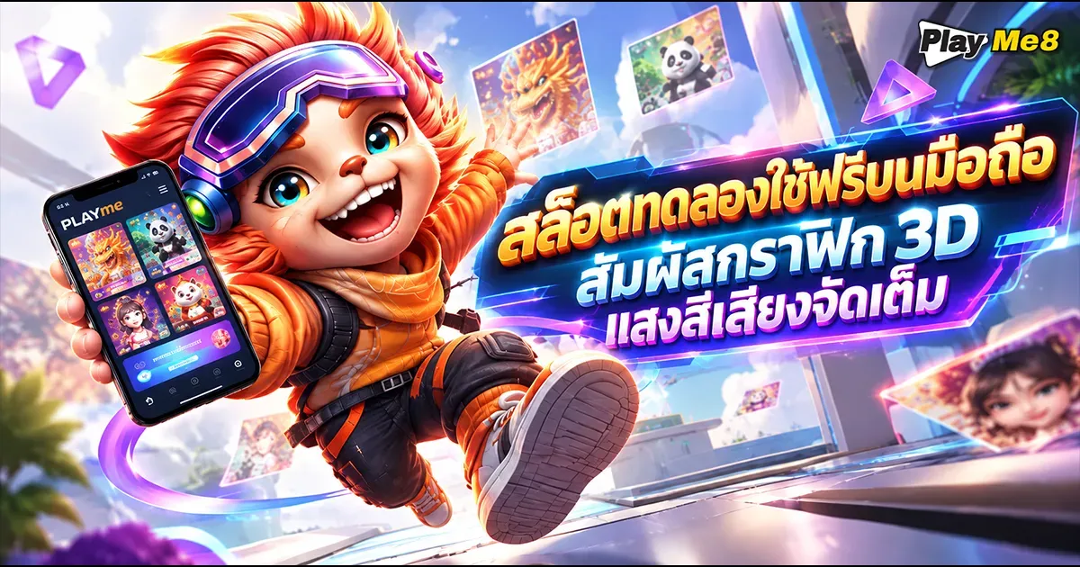 สล็อตทดลองใช้ฟรีบนมือถือ สัมผัสกราฟิก 3D แสงสีเสียงจัดเต็ม